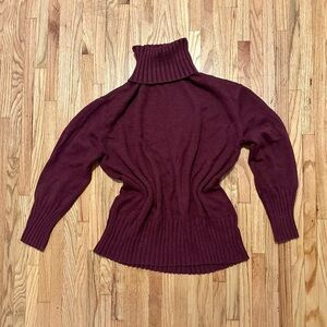 a new day Women's Deep Red Turtleneck Sweater